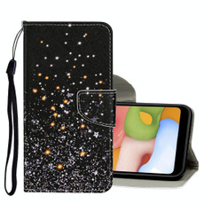 For Samsung Galaxy A01 Colored Drawing Pattern Horizontal Flip Leather Case with Holder & Card Slots & Wallet(Starry Sky)