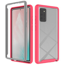 For Samsung Galaxy Note20 Starry Sky Solid Color Series Shockproof PC + TPU Protective Case(Red)