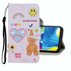 For Samsung Galaxy A71 Colored Drawing Pattern Horizontal Flip Leather Case with Holder & Card Slots & Wallet(Bear)