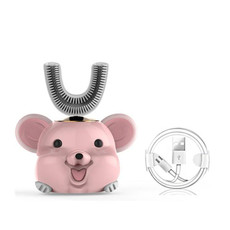 Automatic U-shaped Childrens Toothbrush Waterproof Charging Port With Smart Silicone Toothbrush, Age:2-6 Years Old(Pink) Automatic U-shaped Childrens Toothbrush Waterproof Charging Port With Smart Silicone Toothbrush, Age:2-6 Years Old(Pink)