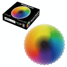 Round Puzzle Cartoon Plane Puzzle Jigsaw Toy 1000 PCS(Rainbow)