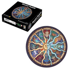 Round Puzzle Cartoon Plane Puzzle Jigsaw Toy 1000 PCS(Constellations)
