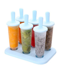 Summer DIY Creative Ice Making Box Popsicle Ice Cream Mould, Style:Popsicle(Blue)