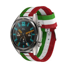 22mm For Huawei Watch GT2e GT2 46mm Nylon single ring strap(Red White Green) 22mm For Huawei Watch GT2e GT2 46mm Nylon single ring strap(Red White Green)