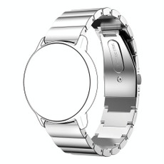 22mm For Huawei Watch GT2e GT2 46mm A Flat Buckle Stainless Steel Watch Band (Silver)