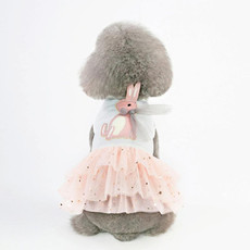 Pet Clothing Cat Dog Spring and Summer Obedient Rabbit Skirt, Size:XL(White)