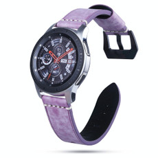 22mm Leather Watch Band For Huawei Watch GT2e / GT2 46mm(Purple)