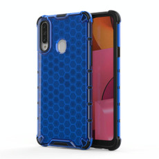For Galaxy A70e Shockproof Honeycomb PC + TPU Case(Blue)