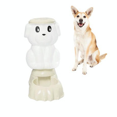 Automatic Pet Feeder Cat and Dog Large-capacity Drinking Fountain, Style:Feeder(Brown)
