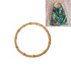 Handmade Handbag Bamboo Handle Bag Accessories(Light)