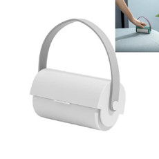 Handheld Lanyard Roller Sticky Hair Clothes Convenient Dust Removal Brush(White)