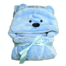 Baby Animal Shape Hooded Cape Bath Towel, Size:10075cm(Small-Eyed Blue Bear)