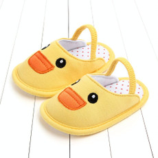 Children Slippers Female Non-slip 0-1 Years Old Cotton Soft Bottom Indoor Home Floor Shoes, Size:Inner Length 12cm(Yellow Duckling)