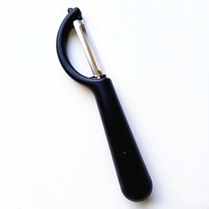 4 PCS Stainless Steel Round Handle Peeler Sugar Cane Scraper  Fruit Plane(Black)