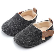 Infant Foot Care Soft Sole Non-slip Shoes 0-1 Year Old Baby Toddler Shoes, Size:Inner Length 12cm(Dark Gray)