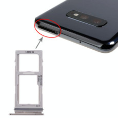 For Galaxy S10+ / S10 / S10e SIM Card Tray + SIM Card Tray / Micro SD Card Tray (White)