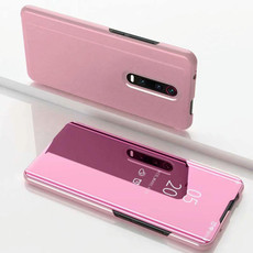 For Xiaomi Redmi K30 Plated Mirror Horizontal Flip Leather with Stand Mobile Phone Holster(Rose Gold)