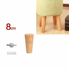 Solid Wood Sofa Foot Table Leg Cabinet Foot Furniture Chair Heightening Pad, Size:8 cm, Style:Vertical(Wood Color)