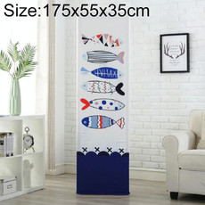 Simple Vertical Cabinet Type All Inclusive Air Conditioning Fabric Dust Cover, Size:175x55x35cm, Style:Fish Bone