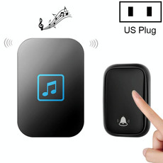 CACAZI FA86 Self-Powered Smart Home Wireless Doorbell, US Plug(Black)