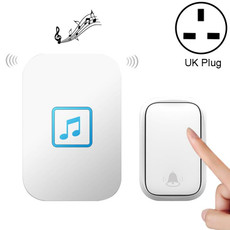 CACAZI FA86 Self-Powered Smart Home Wireless Doorbell, UK Plug(White)