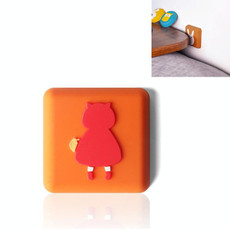 10 PCS Crash Pad for Wall Door Handle Silicone Cushion Pad(Red Hat)