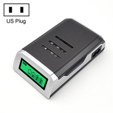 AC 100-240V 4 Slot Battery Charger for AA & AAA Battery, with LCD Display, US Plug