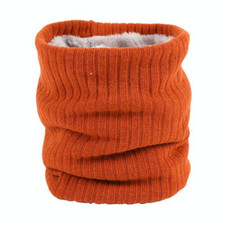 Autumn and Winter Outdoor Cycling Plus Velvet Knitted Warm Windproof Scarf(Orange)