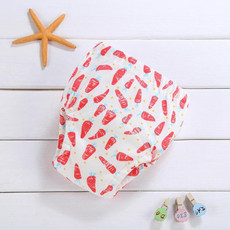 Baby Cotton Washable Four-layer Gauze Diaper, Suitable Height:110 Yards(Carrot)