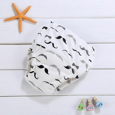 Baby Cotton Washable Four-layer Gauze Diaper, Suitable Height:110 Yards(Moustache)