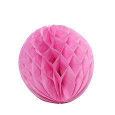 2 PCS Wedding Room Decoration Festive Mall Decoration Paper Honeycomb Ball Lantern, Size:12 inches 30 cm(Pink)