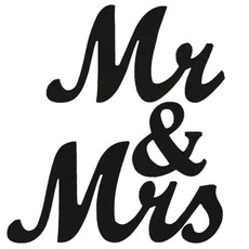 Wooden Mr and Mrs Sign Wedding Decoration(JM00988)