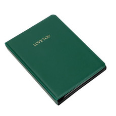 LOVEYOU Words Cover Standard Mini Photo Album Book, Specification:5 inch 32 Sheets(Green)