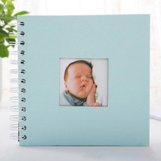 6 inch Baby Growth Album Kindergarten Graduation Album Children Paper Album(Blue)