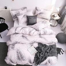 Luxury Bedding Black Marble Pattern Set Sanded Printed Quilt Cover Pillowcase, Size: 135x200cm(Feather)