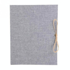 10 inch Vertical Photo Album Hand-paste Linen Album Children Growth Creative Gift Album(Gray)
