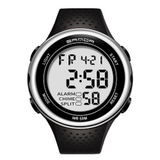 SANDA 375 Watch For Male Students Simple Casual Electronic Watch Sports Waterproof Luminous Watch(Silver) SANDA 375 Watch For Male Students Simple Casual Electronic Watch Sports Waterproof Luminous Watch(Silver)