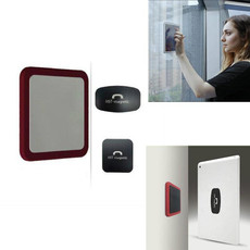 Wall-mounted iPad Magnetic Adsorption Universal Sticker Mobile Phone Wall Bracket(Red A)