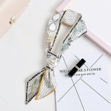 Spring and Summer Tarot Pattern Professional Chiffon Small Neckerchief Wild Scarf, Size:105 x 6.5cm(World)