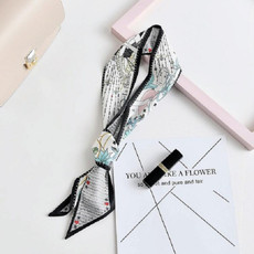 Spring and Summer Tarot Pattern Professional Chiffon Small Neckerchief Wild Scarf, Size:105 x 6.5cm(Lovers)