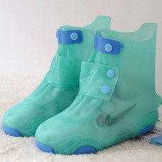 Children Rain Boot Cover Waterproof Non-Slip Rain Boot Cover Thickened Silicone Rain Boots, Size: 32-33(Mint Green)