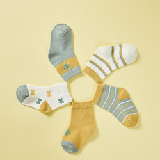 10 Pairs Spring And Summer Children Socks Combed Cotton Tube Socks L(Lucky Clover)