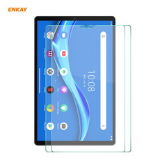 For Lenovo Tab M10 Plus TB-X606F 2 PCS ENKAY Hat-Prince 0.33mm 9H Surface Hardness 2.5D Explosion-proof Tempered Glass Protector Film