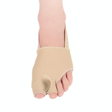 1 Pair Two Toes Split Toe Guard Foot Cover Toe Separation Thumb Varus Correction Foot Cover,Style: Outer Leakage Complexion, Size: L (40-45)