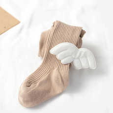 Spring And Autumn Children Tights Baby Knitting Pantyhose Size: M 1-2 Years Old(Milk Brown)
