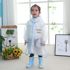 Carton Children Raincoat With Schoolbag Seat Poncho, Size: L(Elephant)