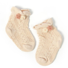 3 Pairs Baby Socks Mesh Thin Baby Cotton Socks, Toyan Socks: M 2-3 Years Old(Champagne)