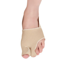 1 Pair Two Toes Split Toe Guard Foot Cover Toe Separation Thumb Varus Correction Foot Cover,Style: Inner Package Complexion, Size: L (40-45)