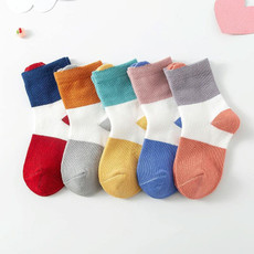 10 Pairs Spring And Summer Children Socks Combed Cotton Tube Socks XL(Wide Stripes Ear)