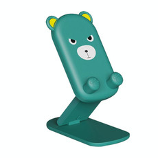 DK-XX-111 Cartoon Animal Retractable Phone Lazy Bracket Foldable Desktop Holder(Green)
